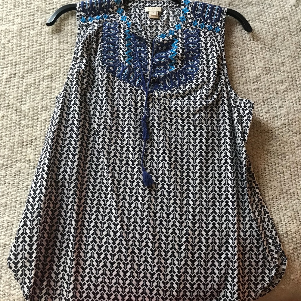 J. Crew embroidered tank